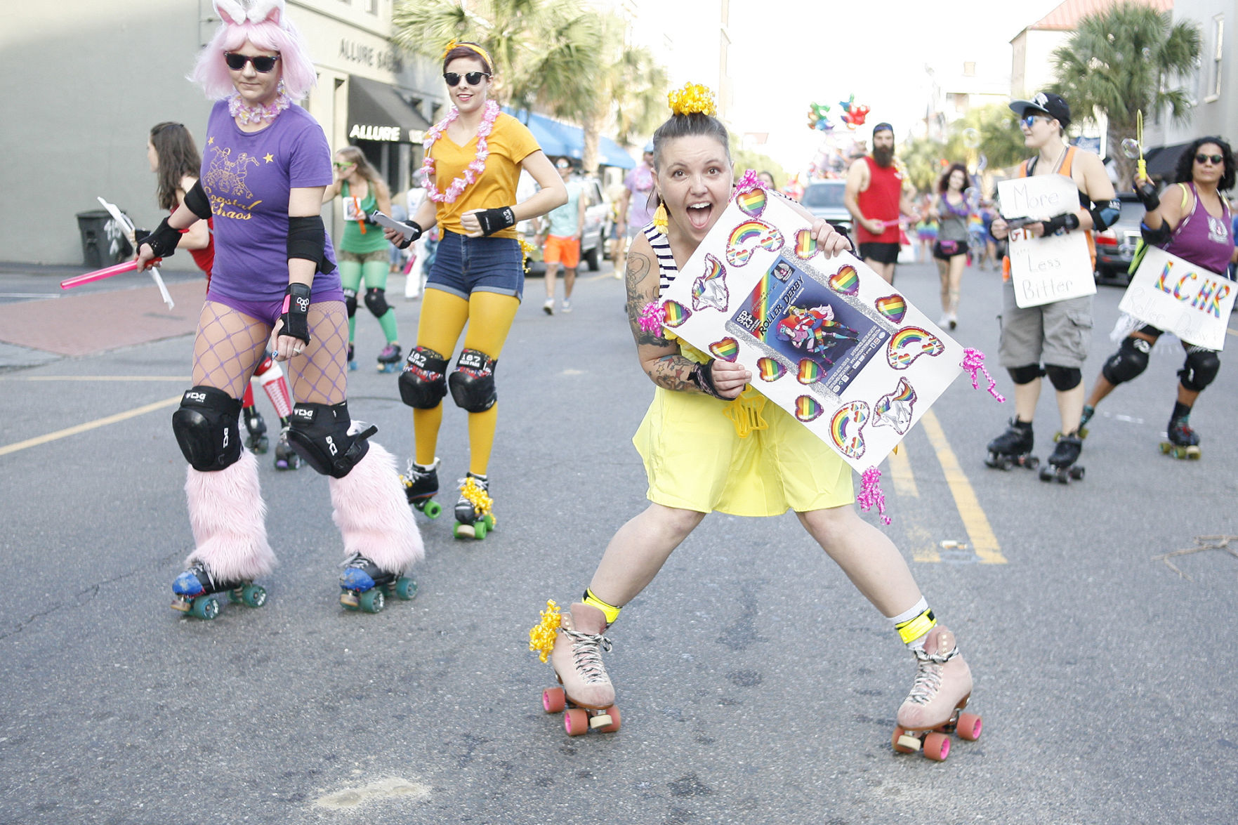 Pride Parade roller girls